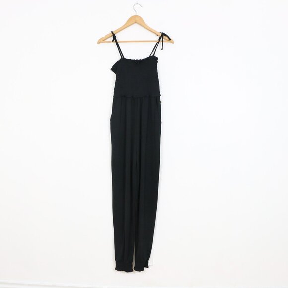 La Vie En Rose Black Spaghetti Strap Jumpsuit - Picture 4 of 7
